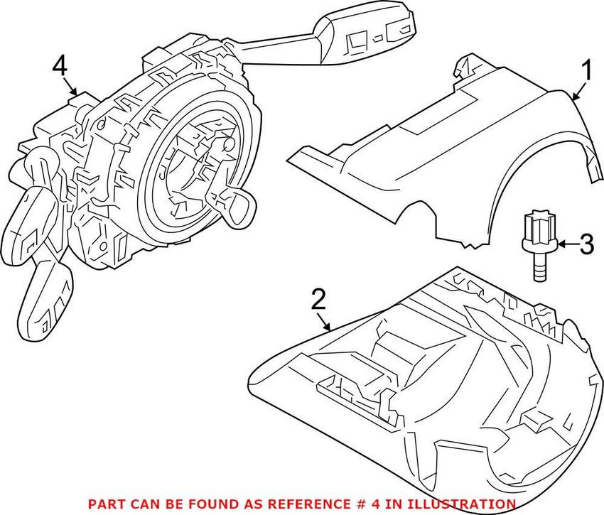 BMW Steering Column Switch Unit 61319123032